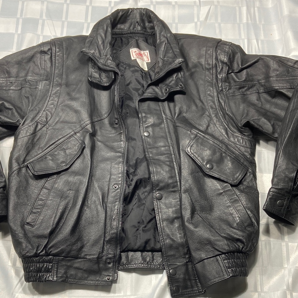 In Private Black 100% Leather Men’s Jacket